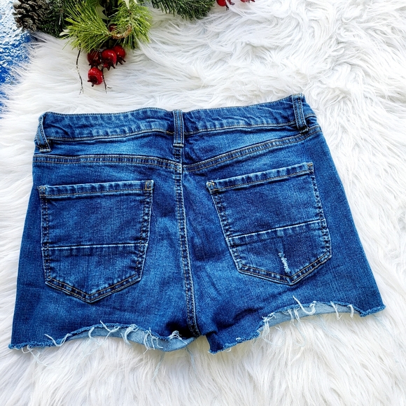 Refuge Womens Blue Denim Mini Short - Picture 2 of 3